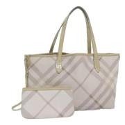 Pre-owned Leather shoulder-bags Burberry Vintage , White , Dames