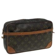 Pre-owned Canvas clutches Louis Vuitton Vintage , Brown , Dames