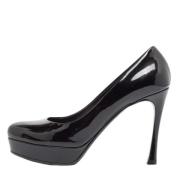 Pre-owned Leather heels Yves Saint Laurent Vintage , Black , Dames