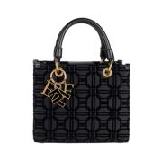 Stijlvolle Leren Tas Elisabetta Franchi , Black , Dames