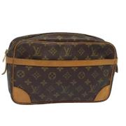 Pre-owned Canvas clutches Louis Vuitton Vintage , Brown , Dames