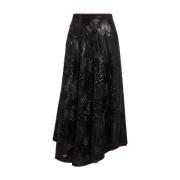 Precious Jacquard ROK Maliparmi , Black , Dames