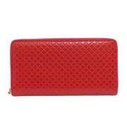 Pre-owned Leather wallets Gucci Vintage , Red , Dames