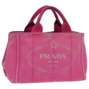 Pre-owned Canvas prada-bags Prada Vintage , Pink , Dames