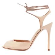 Pre-owned Leather sandals Gianvito Rossi Pre-owned , Beige , Dames