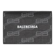 Monogram Kaarthouder met knoopsluiting Balenciaga , Black , Heren