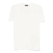 Lyocell/Katoen T-shirt Tom Ford , White , Heren