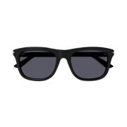 Lineaire zonnebril voor mannen, tijdloze stijl Gucci , Black , Unisex