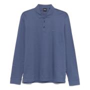 Katoenen poloshirt met geborduurd logo Hugo Boss , Blue , Heren