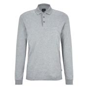 Katoenen poloshirt met 3 knopen Hugo Boss , Gray , Heren