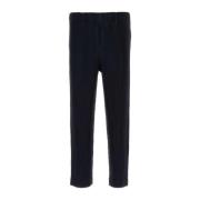 Midnight Blue Polyester Broek Issey Miyake , Blue , Heren