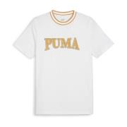 Grafische Squad Katoenen T-shirt Puma , White , Heren