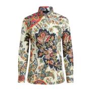 Paisley Print Knoopshirt Etro , Multicolor , Dames