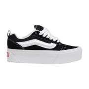 Zwarte Leren Vetersneakers Vans , Black , Dames