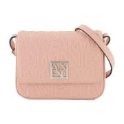 Logo Schoudertas met Verstelbare Band Armani Exchange , Pink , Dames