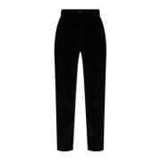 Fluwelen broek met zijstrepen Dolce & Gabbana , Black , Dames