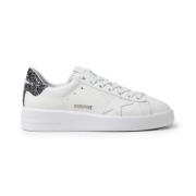 Glitter Hiel Witte Sneakers Golden Goose , White , Dames