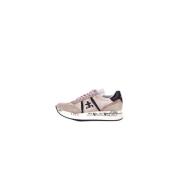 Beige Sneakers met Logo Detail Premiata , Beige , Dames