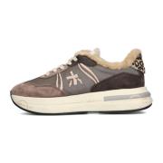 Bruine Sneaker Cassie met Uniek Ontwerp Premiata , Brown , Dames