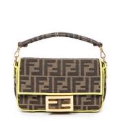 Pre-owned Canvas shoulder-bags Fendi Vintage , Brown , Dames