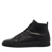 Pre-owned Leather sneakers Christian Louboutin Pre-owned , Black , Her...