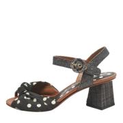 Pre-owned Fabric sandals Dolce & Gabbana Pre-owned , Black , Dames