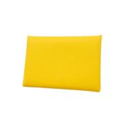 Pre-owned Leather wallets Hermès Vintage , Yellow , Dames