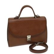 Pre-owned Leather handbags Burberry Vintage , Brown , Dames