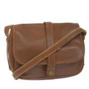 Pre-owned Leather shoulder-bags Hermès Vintage , Brown , Dames