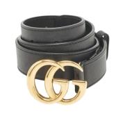 Pre-owned Leather belts Gucci Vintage , Black , Dames