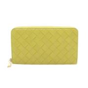 Pre-owned Leather wallets Bottega Veneta Vintage , Yellow , Dames