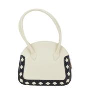 Pre-owned Leather handbags Yves Saint Laurent Vintage , White , Dames