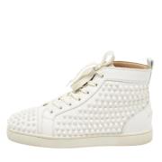 Pre-owned Leather sneakers Christian Louboutin Pre-owned , White , Her...