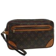 Pre-owned Canvas clutches Louis Vuitton Vintage , Brown , Dames