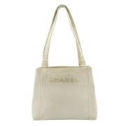 Pre-owned Leather chanel-bags Chanel Vintage , White , Dames