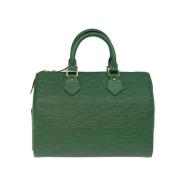 Pre-owned Leather handbags Louis Vuitton Vintage , Green , Dames