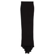 Zwarte Pillar Rok Rick Owens , Black , Dames