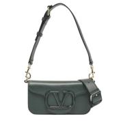 Pre-owned Leather shoulder-bags Valentino Vintage , Green , Dames