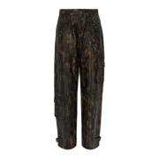 Leren broek Lineragz Gestuz , Brown , Dames