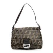 Pre-owned Canvas shoulder-bags Fendi Vintage , Green , Dames