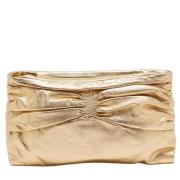 Pre-owned Leather clutches Miu Miu Pre-owned , Yellow , Dames