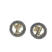 Pre-owned Fabric earrings Louis Vuitton Vintage , Yellow , Dames