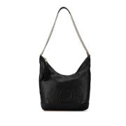 Pre-owned Leather handbags Gucci Vintage , Black , Dames