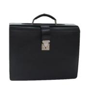 Pre-owned Leather briefcases Louis Vuitton Vintage , Black , Dames