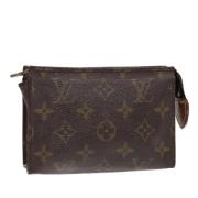 Pre-owned Canvas pouches Louis Vuitton Vintage , Brown , Dames