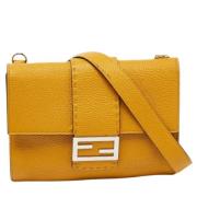 Pre-owned Leather crossbody-bags Fendi Vintage , Yellow , Heren