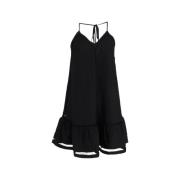 Pre-owned Polyester dresses Valentino Vintage , Black , Dames