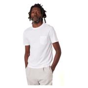 Wit T-shirt met Zak Officine Générale , White , Heren