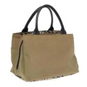 Pre-owned Leather handbags Burberry Vintage , Beige , Dames