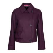 Pruim Jas Overhemdkraag Ruime Pasvorm PS By Paul Smith , Purple , Dame...